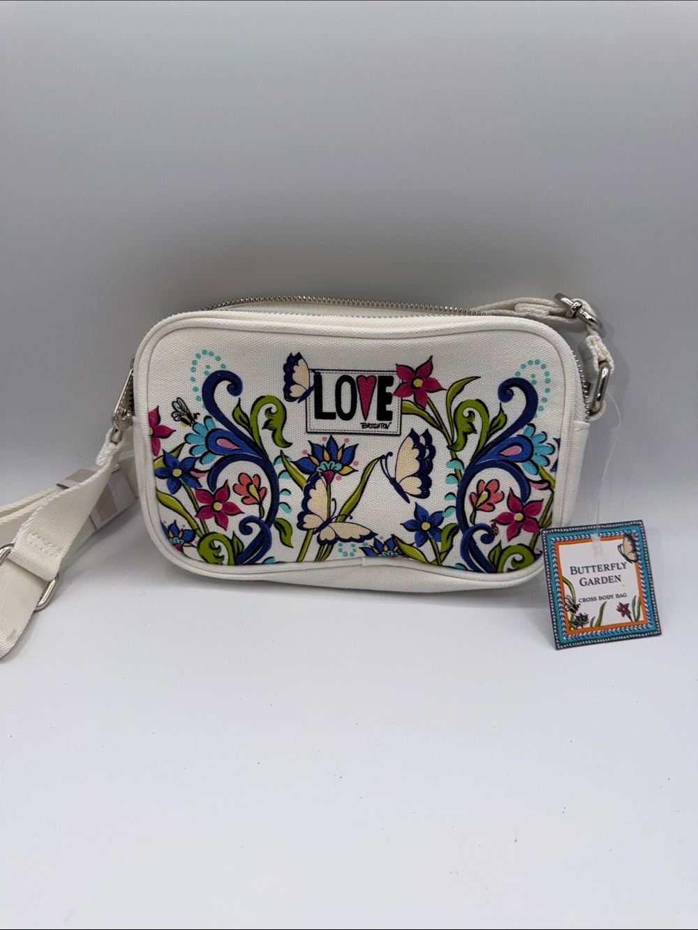 Brighton Butterfly Garden Cross Body Bag Purse Bright Colorful NWT